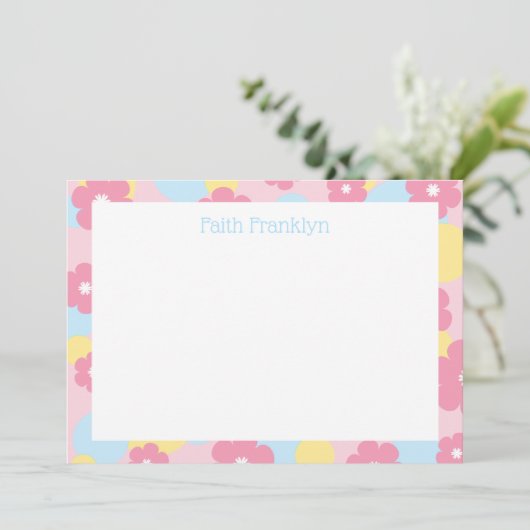Personalisiertes Blumengestation Mitteilungskarte (Stehend Vorderseite)