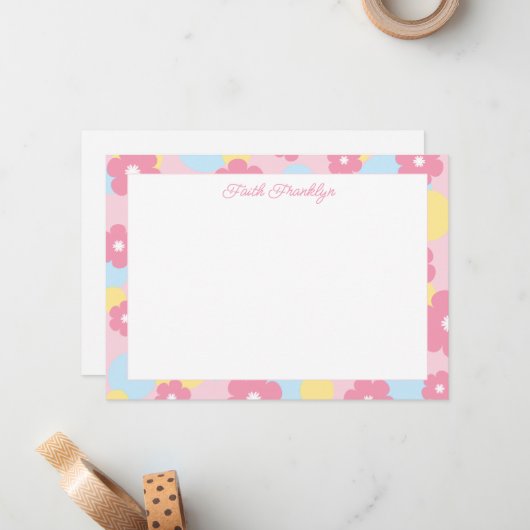 Personalisiertes Blumengestation Mitteilungskarte (Vorderseite/Rückseite Beispiel)