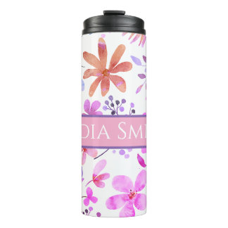 Personalisiertes Blumengetränk Thermosbecher