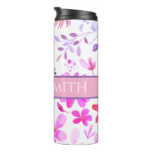 Personalisiertes Blumengetränk Thermosbecher (Nach rechts gedreht)
