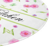 Personalisiertes Blumenglas - Geschenk Schneidebrett (Ecke)