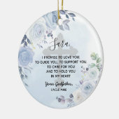 Personalisiertes Blumengottvaterversprechen an God Keramik Ornament (Links)