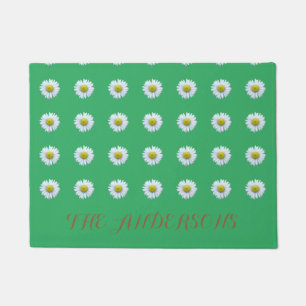 Personalisiertes Blumengrün Fußmatte