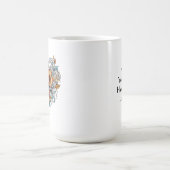 Personalisiertes Blumenherz mit Sentimental-Nachri Kaffeetasse (Mittel)