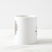 Personalisiertes Blumenherz mit Sentimental-Nachri Kaffeetasse (Mittel)