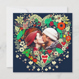 Personalisiertes Blumenherz Rahmen Romantisches Ge