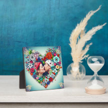 Personalisiertes Blumenherz Rahmen Romantisches Ge