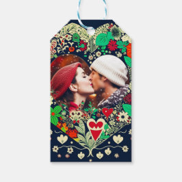 Personalisiertes Blumenherz Rahmen Romantisches Ge Geschenkanhänger