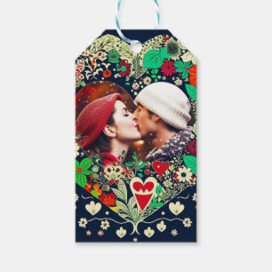 Personalisiertes Blumenherz Rahmen Romantisches Ge Geschenkanhänger