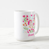 Personalisiertes Blumenhorn Kaffeetasse (VorderseiteRechts)