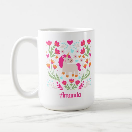 Personalisiertes Blumenhorn Kaffeetasse (Links)