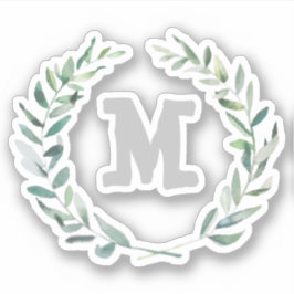 Personalisiertes Blumenkranz Aufkleber