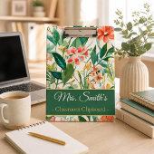 Personalisiertes Blumenlehrergeschenk Klemmbrett