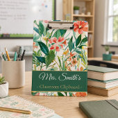 Personalisiertes Blumenlehrergeschenk Klemmbrett