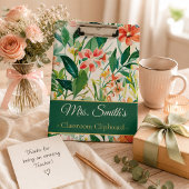 Personalisiertes Blumenlehrergeschenk Klemmbrett