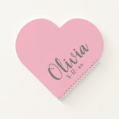 Personalisiertes Blumenmädchen Pink Gown Wedding P Notizbuch (Rückseite)