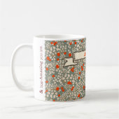 Personalisiertes Blumenmonogramm A grün mit Phrase Kaffeetasse (Links)