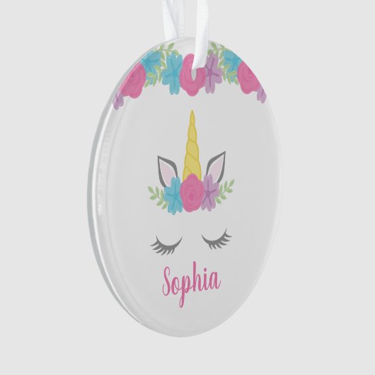 Personalisiertes Blumenmoor Ornament (Vorderseite)