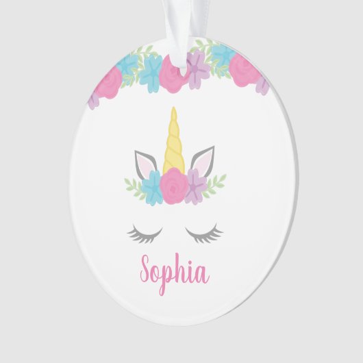 Personalisiertes Blumenmoor Ornament (Vorderseite)