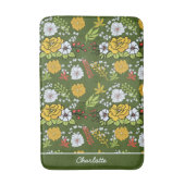 Personalisiertes Blumenmuster Badematte (Vorderseite Vertikal)