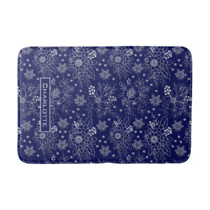 Personalisiertes Blumenmuster Badematte