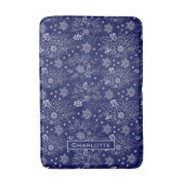 Personalisiertes Blumenmuster Badematte (Vorderseite Vertikal)