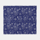 Personalisiertes Blumenmuster Fleecedecke (Vorderseite (Horizontal))