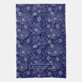 Personalisiertes Blumenmuster Geschirrtuch (Vertikal)