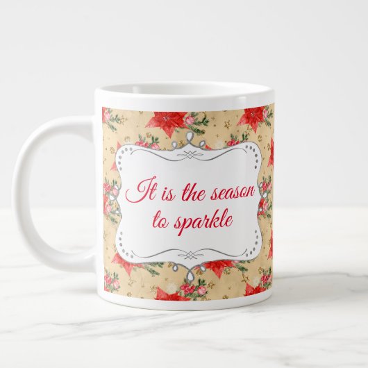 Personalisiertes Blumenmuster Jumbo-Tasse (Links)