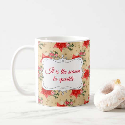 Personalisiertes Blumenmuster Kaffeetasse (Mit Donut)