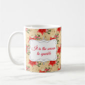 Personalisiertes Blumenmuster Kaffeetasse (Links)