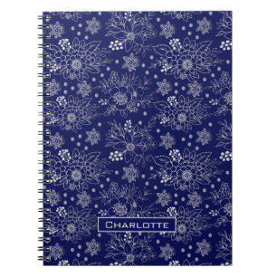 Personalisiertes Blumenmuster Notizblock
