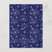 Personalisiertes Blumenmuster Postkarte (Vorderseite)