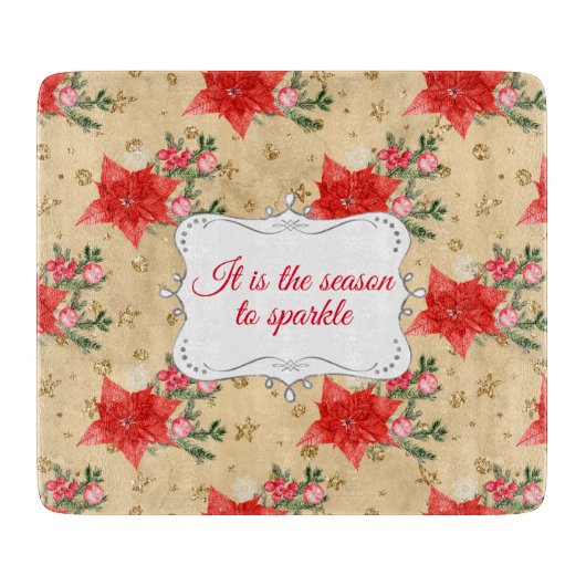 Personalisiertes Blumenmuster Schneidebrett (Vorderseite)