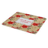 Personalisiertes Blumenmuster Schneidebrett (Ecke)