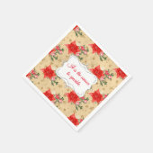 Personalisiertes Blumenmuster Serviette (Ecke)