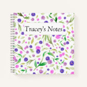 Personalisiertes BlumenNotebook - Benutzerdefinier Notizblock (Vorderseite)