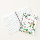 Personalisiertes BlumenNotebook Notizblock (Innenseite)