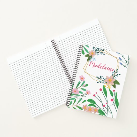 Personalisiertes BlumenNotebook Notizblock (Innenseite)