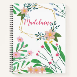 Personalisiertes BlumenNotebook Notizblock