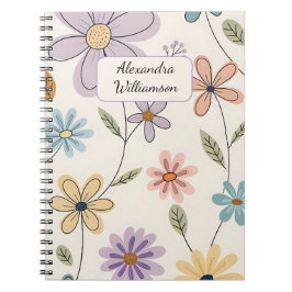 Personalisiertes Blumennotizbuch – Benutzerdefinie Notizblock