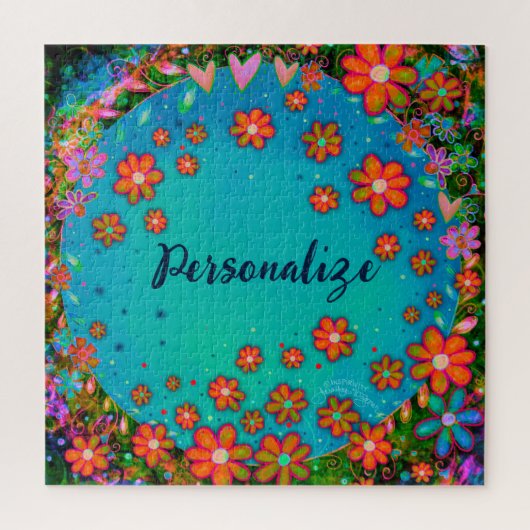 Personalisiertes Blumenpuzzle Puzzle (Vertikal)