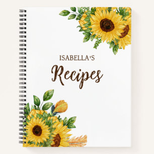 Personalisiertes Blumenrezept Notizblock