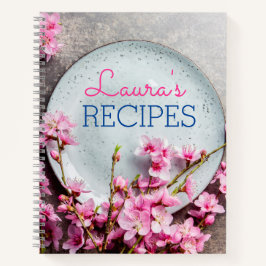 Personalisiertes Blumenrezept-Notizbuch – Benutzer Notizblock
