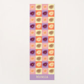 Personalisiertes Blumenrosa Lila Farbgebung Yogamatte (Vorderseite)