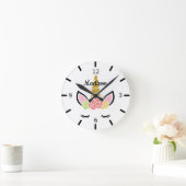 Personalisiertes Blumenschlamm Runde Wanduhr (Zuhause)