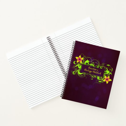 Personalisiertes Blumenschüler-Notebook Notizblock (Innenseite)