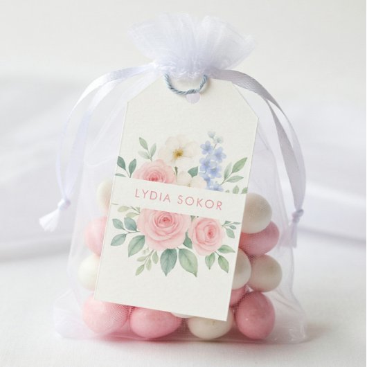 Personalisiertes Blumenwasser-Geschenkstück Geschenkanhänger