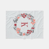 Personalisiertes Blumenwreath-u. Fleecedecke (Vorderseite (Horizontal))