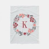 Personalisiertes Blumenwreath-u. Fleecedecke (Vorderseite)